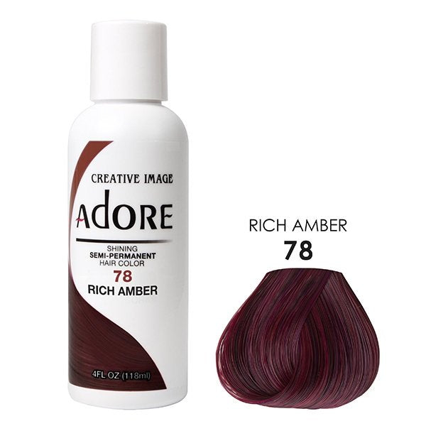 Adore Creative Image Semi Permanent Hair Color 78 Rich Amber 118ml Adore