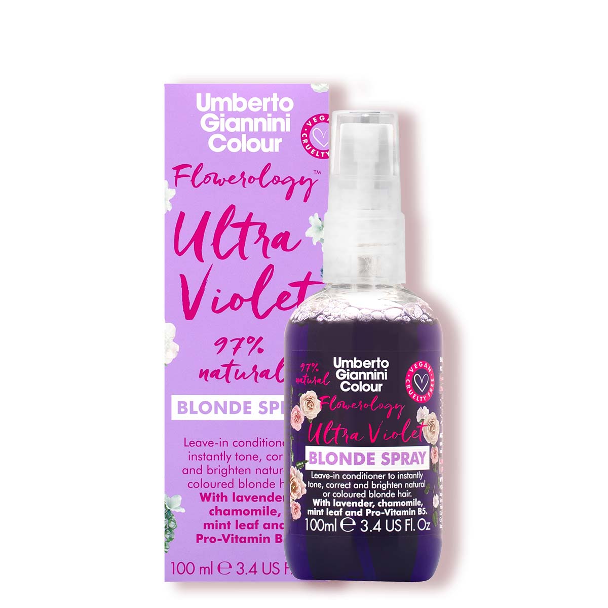 Umberto Giannini Flowerology Ultra Violet Vegan Blonde Spray 100ml Umberto Giannini