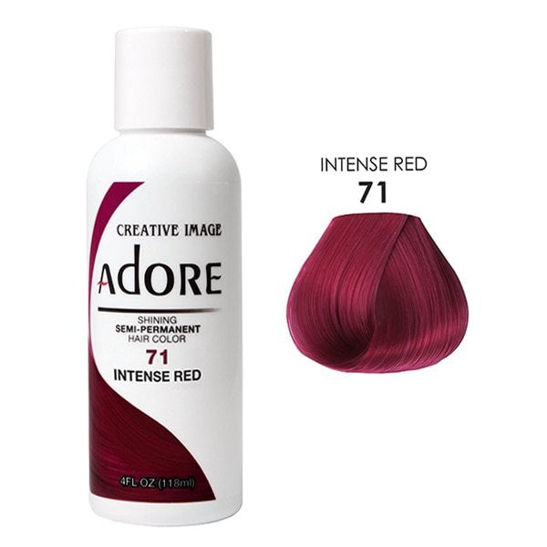 Adore Creative Image Semi Permanent Hair Color 71 Intense Red 118ml Adore