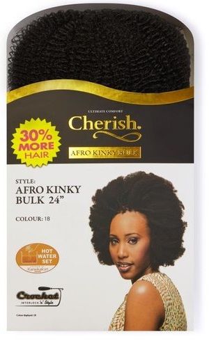 Cherish Bulk - Afro Kinky 24" 1B Cherish Bulk