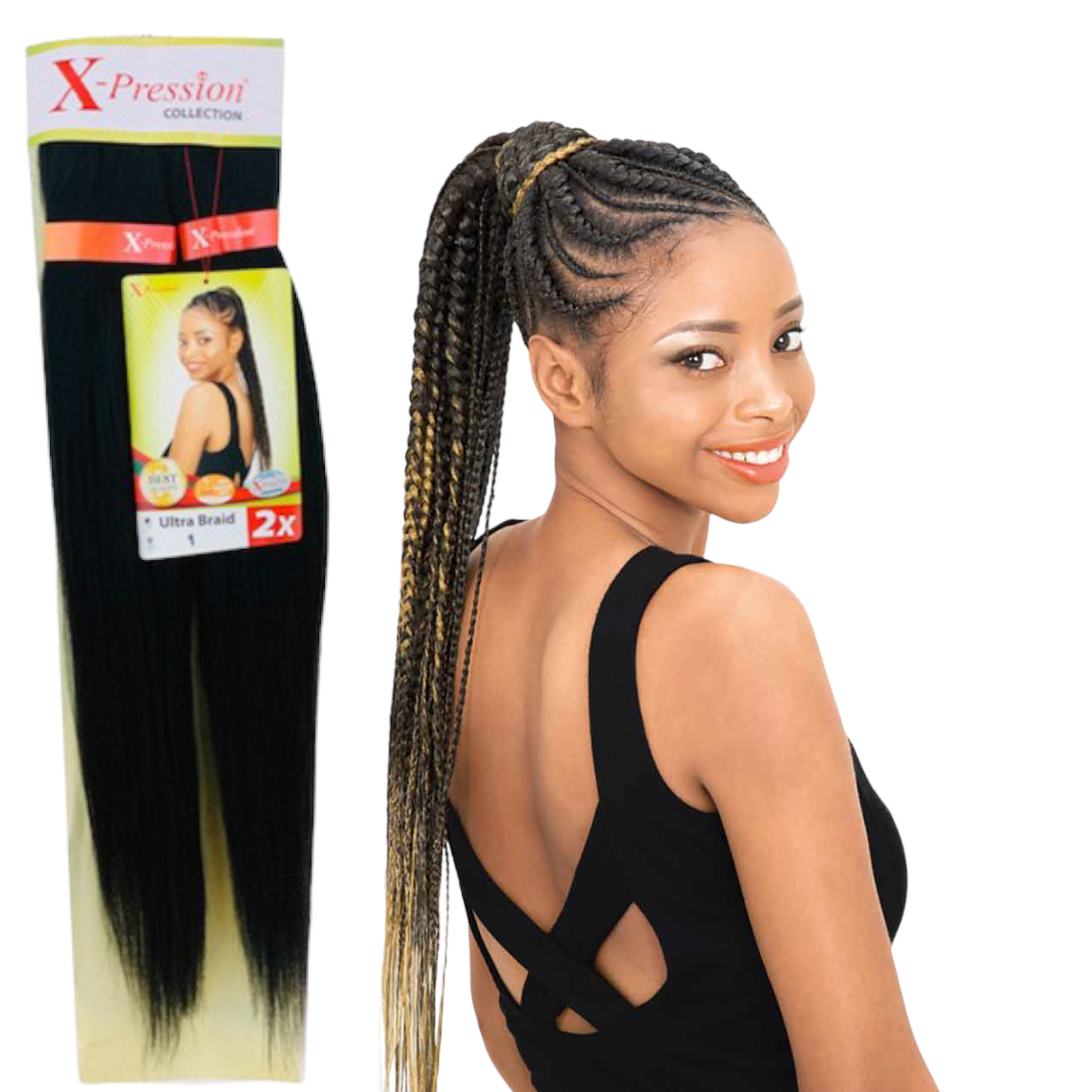 X-Pression 2x Pre-Stretched Braids 46" 116cm X-Pression