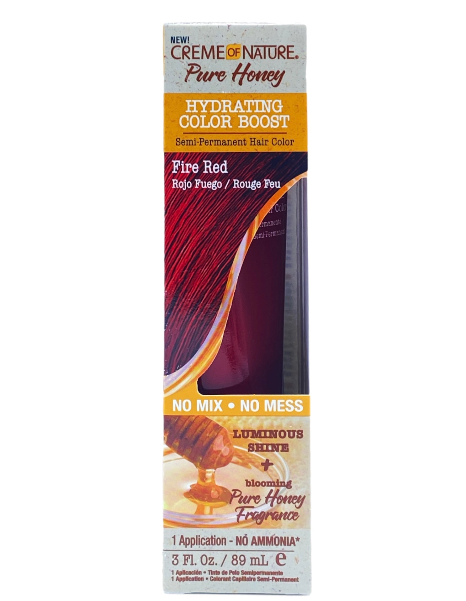 Creme of Nature Pure Honey Hydrating Color Boost Fire Red 89ml Creme of Nature Pure Honey