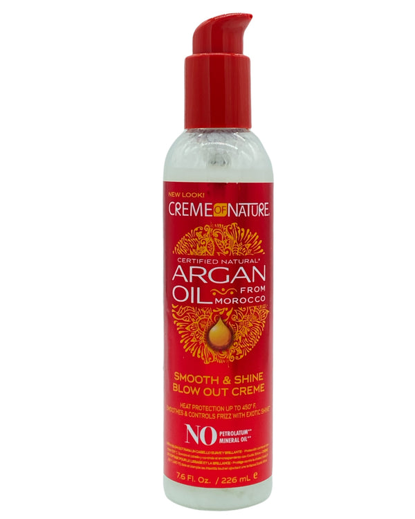 Creme of Nature Argan Oil Smooth & Shine Heat Protector Blow Out Creme 226ml Creme of Nature Argan Oil