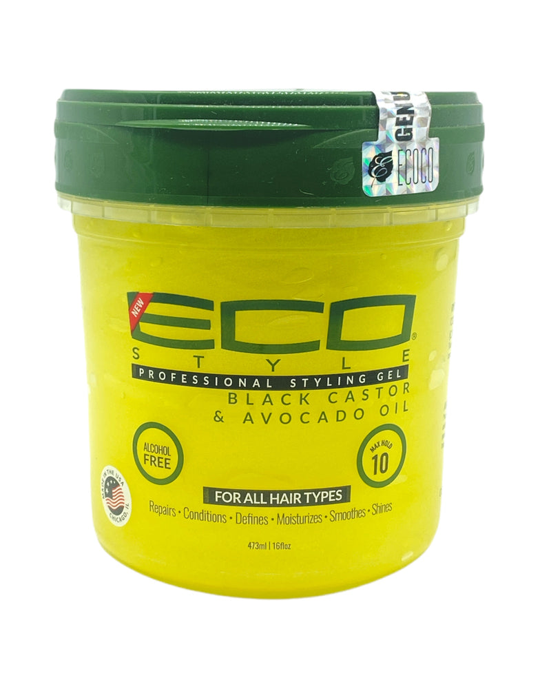 Eco Style Styling Gel Black Castor & Avocado Oil 473ml Eco Styler