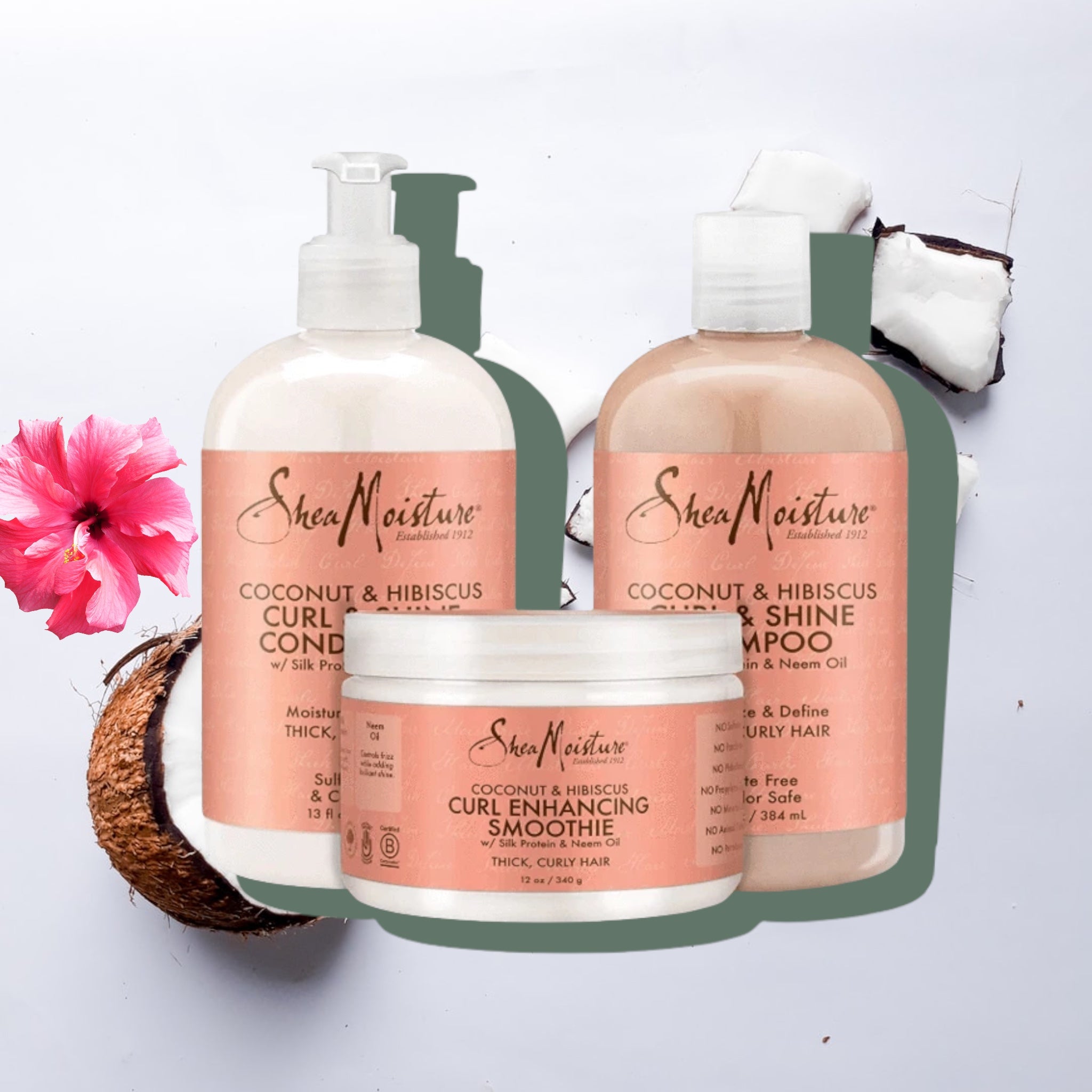 Shea Moisture Coconut & Hibiscus Curl Set Trio Shea Moisture