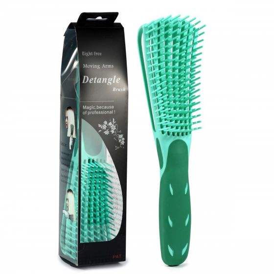 Eight Free Moving Arms Detangle Brush Green Eight Free