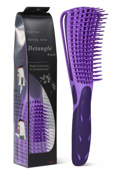 Eight Free Moving Arms Detangle Brush Purple Eight Free