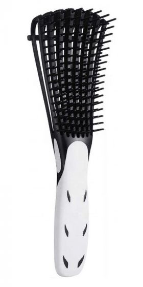 Eight Free Moving Arms Detangle Brush Black & White Eight Free